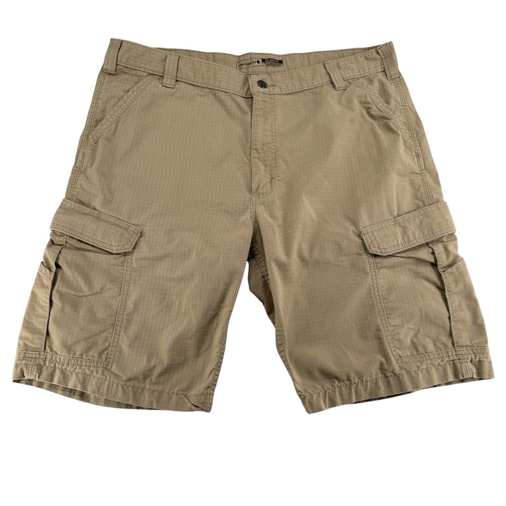 Carhartt Force Relaxed Fit Ripstop Cargo Work Short Mens 40 Tan Gorpcore Utility